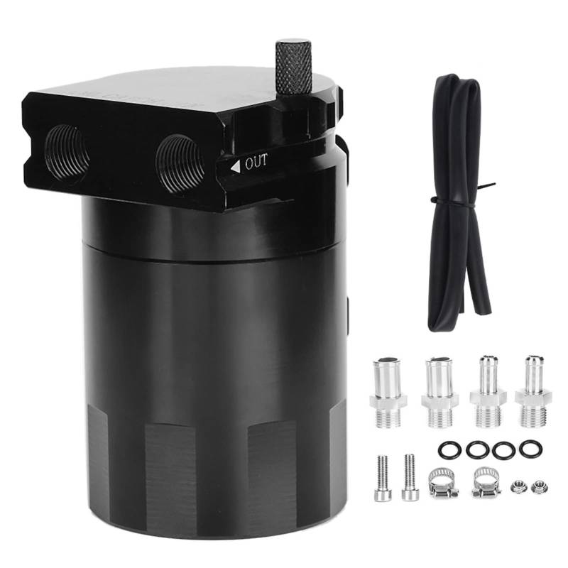 Universal Oil Catch Dosen Kit 300 ml Reservoir Tankmotor Schwarz polnisch verblüffte Aluminiumlegierung von Zohisin