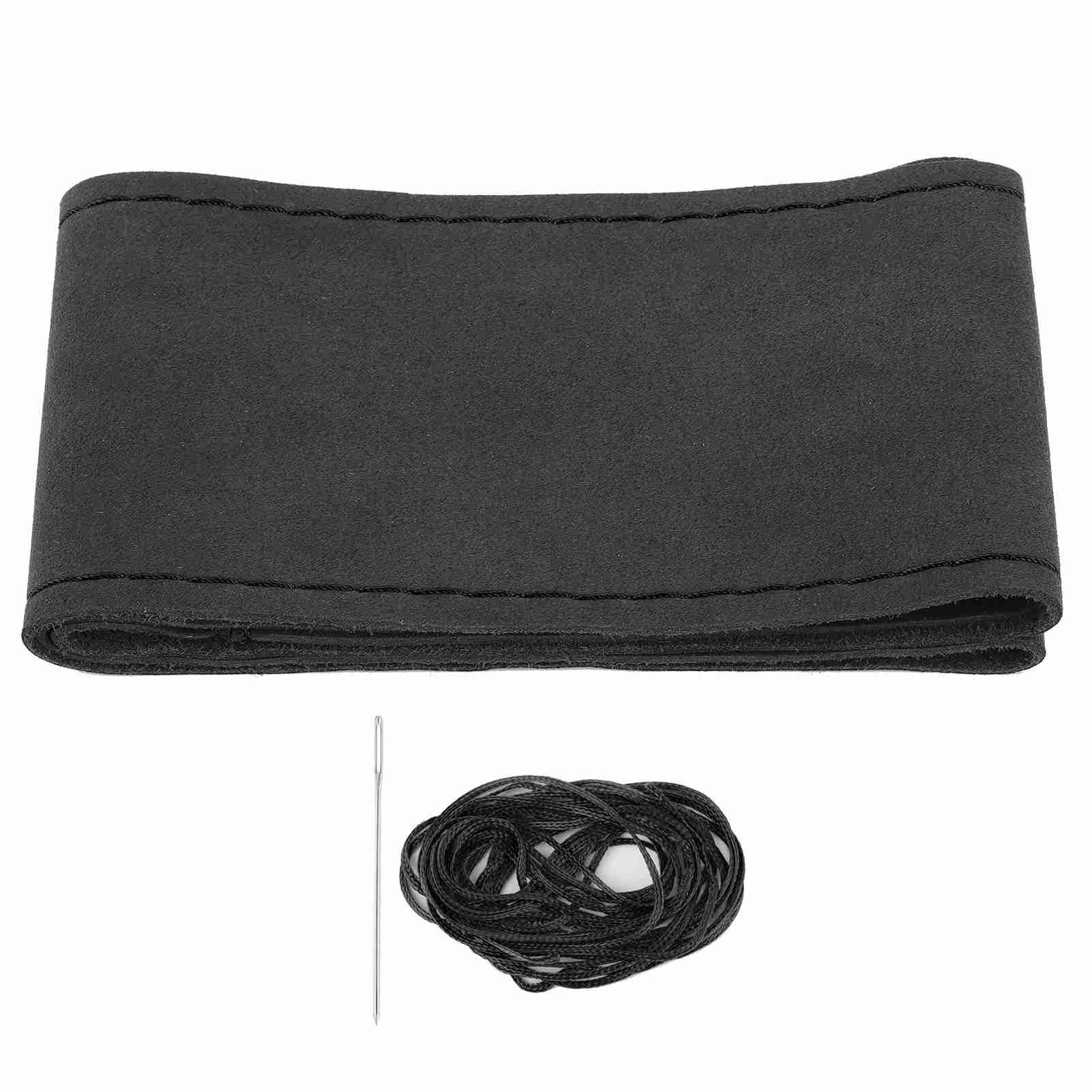 Universal Wildlederstil Lenkradabdeckung aus Mikrofaser -Leder -Beschützer 15 Zoll Fit für mehrere Autos Verbessert Ihr Fahrerlebnis mit festem Griff und großartigem Handgefühl (Schwarz) von Zohisin