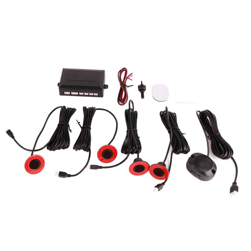 Zohisin 165 -mm -Auto -Backup -sensor -Umkehrhilfe mit Auxiliary -Kit im Auxiliary -Kit in blau rot grau silberweißen Schwarze Freams verwendet fortgeschrittener Chipsatz 0 2 5 m (Schwarz) von Zohisin