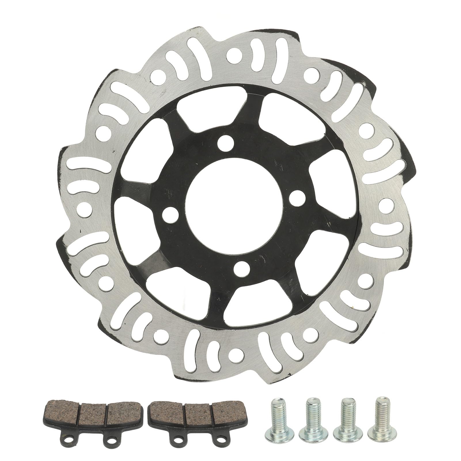 Zohisin 190 -mm -Bremsscheibe vordere Heckscheibenscheibenscheibenplatte mit Stützschrauben Bremsbeläge für 50 ccm bis 125 ccm Dirt Bike Motorrad idealer Ersatz mit hoher Zohisin 190 -mm -Bremsscheibe vordere Heckscheibenscheibenscheibenplatte mit Stützschrauben Bremsbeläge für 50 ccm bis 125 ccm Dirt Bike Motorrad idealer Ersatz mit hoher von Zohisin