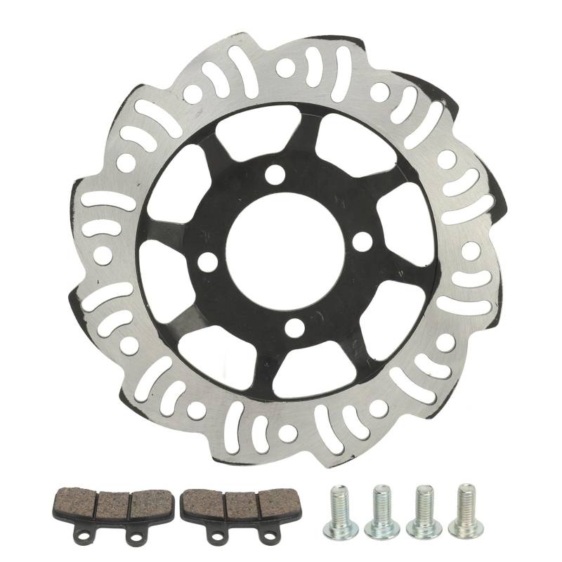 Zohisin 190 -mm -Bremsscheibe vordere Heckscheibenscheibenscheibenplatte mit Stützschrauben Bremsbeläge für 50 ccm bis 125 ccm Dirt Bike Motorrad idealer Ersatz mit hoher von Zohisin