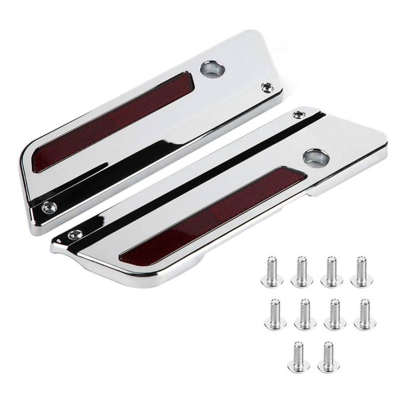 Zohisin 2 PCs Hochwertige ABS -Plastik -Motorrad -Sattel -Latch -Abdeckungsreflektoren mit präzisen Designkleidung und Anti für Glide Touring 1994 2017 Einfache Installation ideal von Zohisin