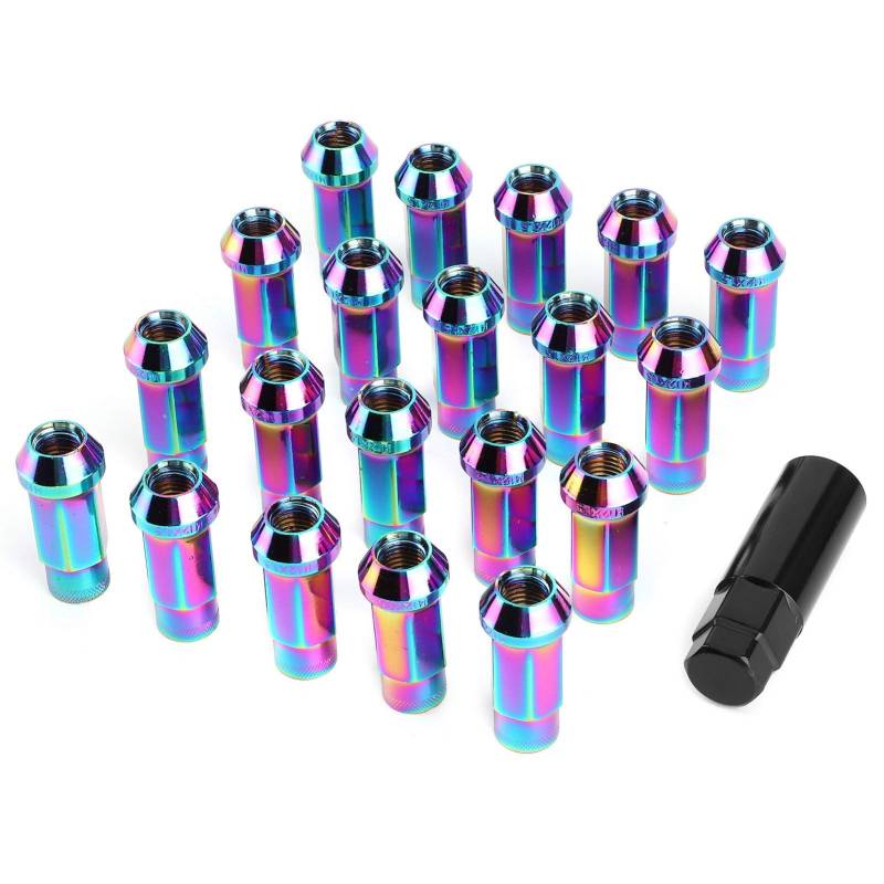 Zohisin 20pcs 12x1.5mm Open End Extended Lug Nuts Professionelle Auto -Auto -Modifikation Zubehör hochwertiges Eisenmaterial Einfache Installation und Demontage Wunderbarer Ersatz von Zohisin