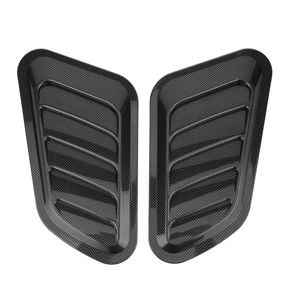 Zohisin 2pcs Auto dekorative Lufteinlass Turbodhaube Entlüftungsabdeckung Verbessert Ihren Autos mit personalisierter Dekoration aus hochwertigem ABS -Material Universal Fitment (Kohlefasertextur) von Zohisin
