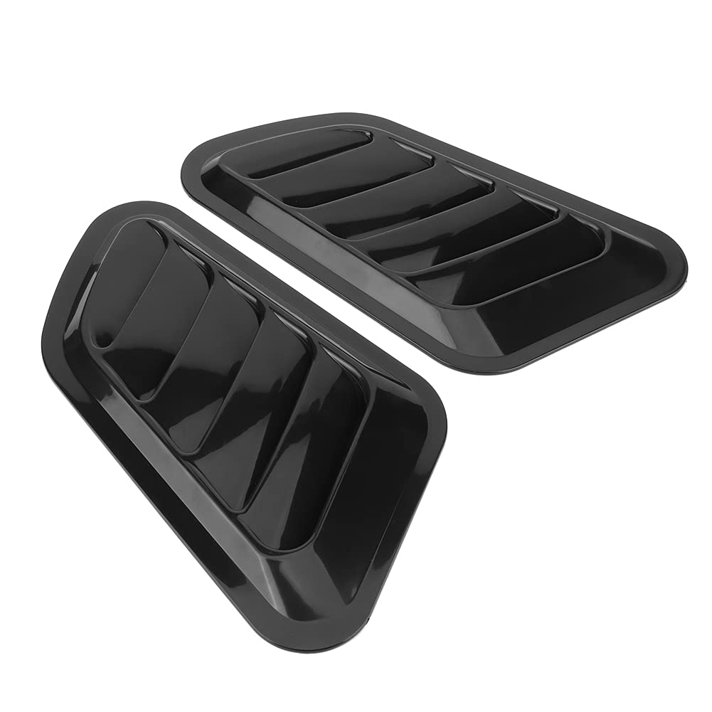 Zohisin 2pcs Auto dekorative Lufteinlass Turbodhaube Entlüftungsabdeckung Verbessert Ihren Autos mit personalisierter Dekoration aus hochwertigem ABS -Material Universal Fitment (Schwarz) von Zohisin