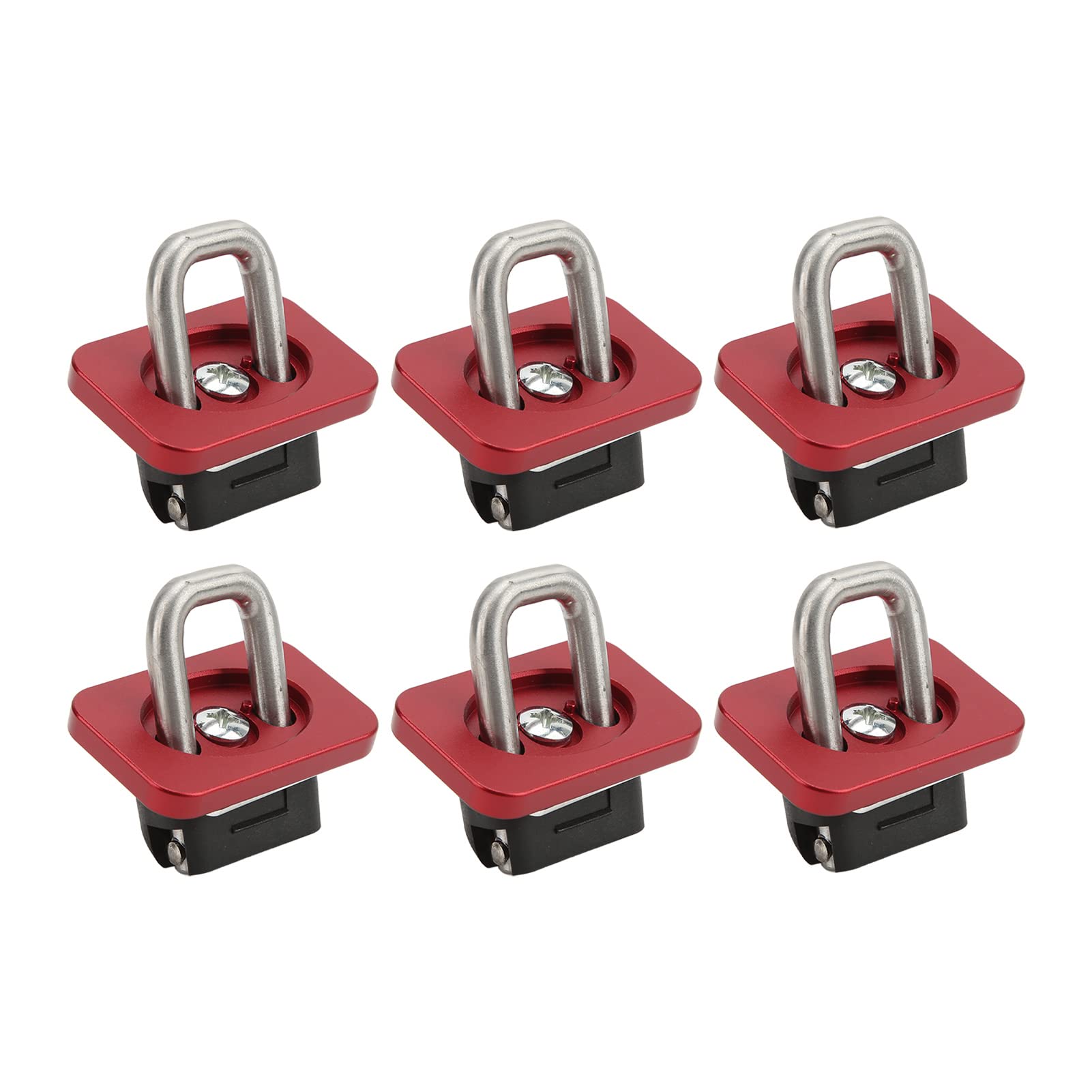 Zohisin 6-teiliges Set Zurranker für Ladeflächen, Edelstahl-Bullrings, 1000 lbs, Ersatz für Silverado 2007–2021, Colorado 2015–2021, Sierra 2007–2021, Canyon 2015–2021 (Rot) von Zohisin