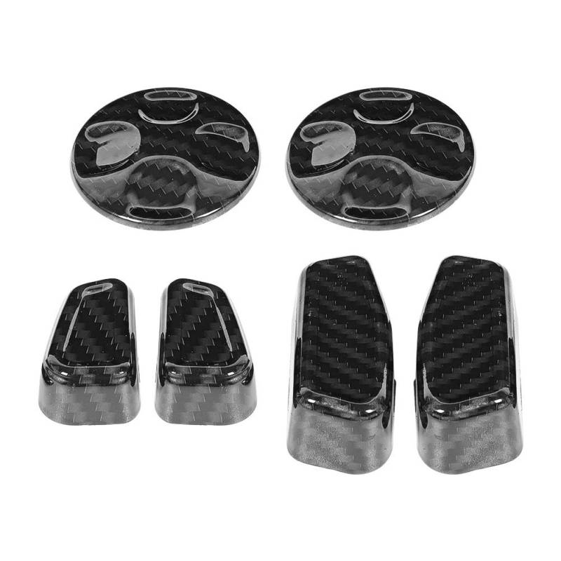 Zohisin 6pcs Set Carbon Faser Muster Autositz Seitenanpassung Griff Taste Abdeckungsverkleidung für Ghibli 2014 17 verleiht Ihrem Auto -Innenraum Luxus und Eleganz mit haltbarem von Zohisin