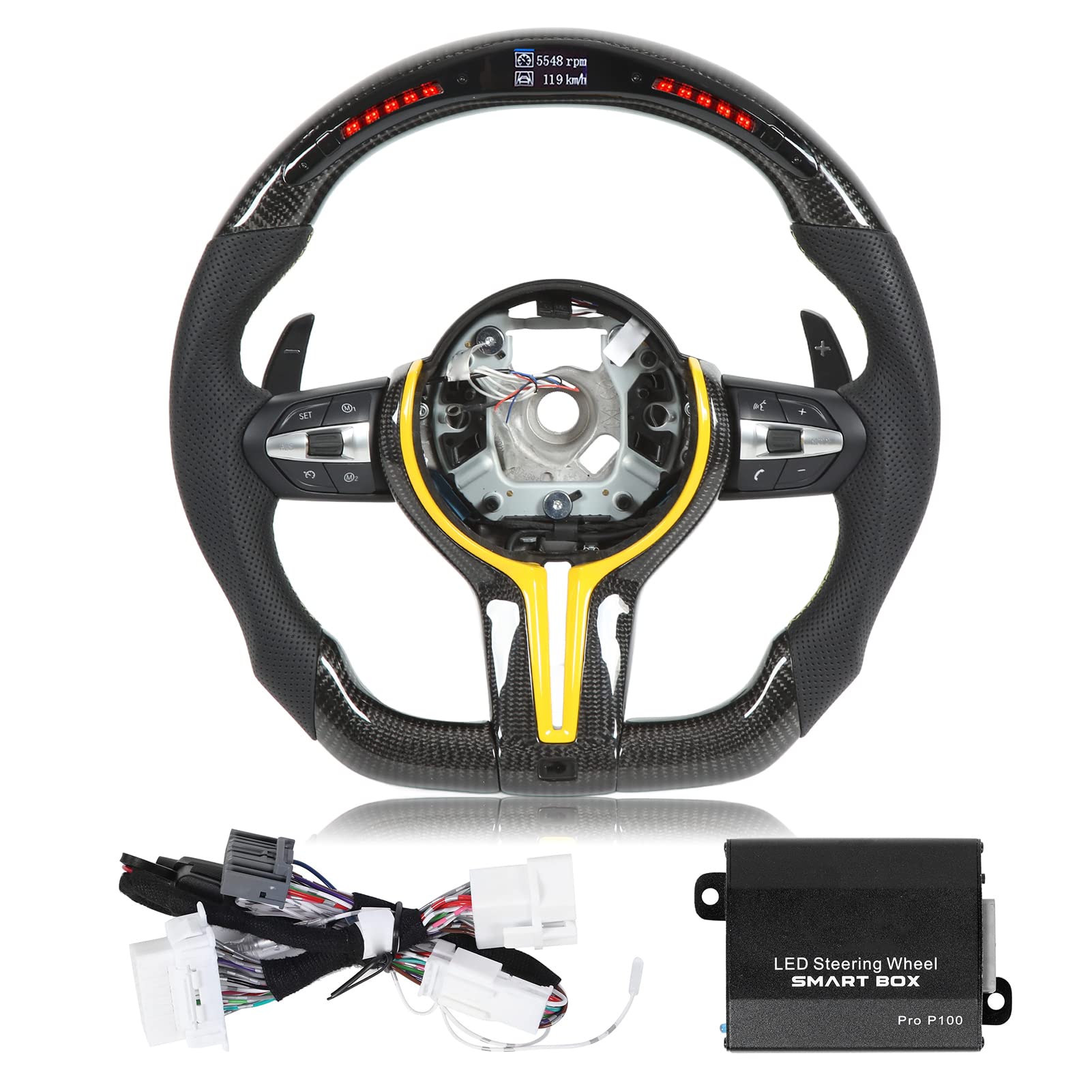 Zohisin Carbon -Faser -LED -Anzeigeschichtleuchten Lenkradersatz für F20 F22 F30 F32 F15 F16 M Sport mit Mehreren Daten Anzeige Flacher Boden -Rennsport Design Hochwertiges Zohisin Carbon -Faser -LED -Anzeigeschichtleuchten Lenkradersatz für F20 F22 F30 F32 F15 F16 M Sport mit Mehreren Daten Anzeige Flacher Boden -Rennsport Design Hochwertiges von Zohisin