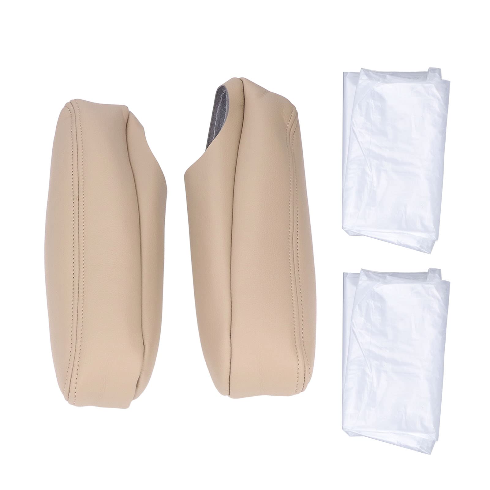 Zohisin Hochwertiger Ersatzbezug für die Armlehne der Vordersitze aus Kunstleder für Tahoe Suburban 1500 2000 2006 und Escalade in schwarzer Farbe (Beige) von Zohisin