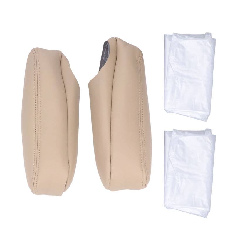 Zohisin Hochwertiger Ersatzbezug für die Armlehne der Vordersitze aus Kunstleder für Tahoe Suburban 1500 2000 2006 und Escalade in schwarzer Farbe (Beige) von Zohisin