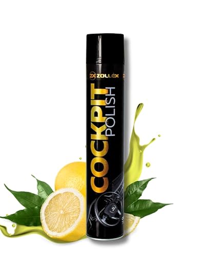 Zollex Cockpitspray Lemon Zitrone Innenraumreiniger, Autoreinigung Auto Car Interior Premium Cockpitspray für Auto und LKW Professionelle Pflege für Armaturenbrett & Kunststoffoberflächen - 750ml von Zollex GmbH