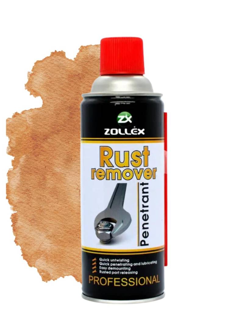 Zollex Flugrostentferner Auto Rostumwandler 450ml - Effektiver Rostlöser, Korrosionsschutz Öl, Vielzweckspray für Rostentfernung und Rostumwandlung auf Metall, Stahl und Chrom von Zollex GmbH