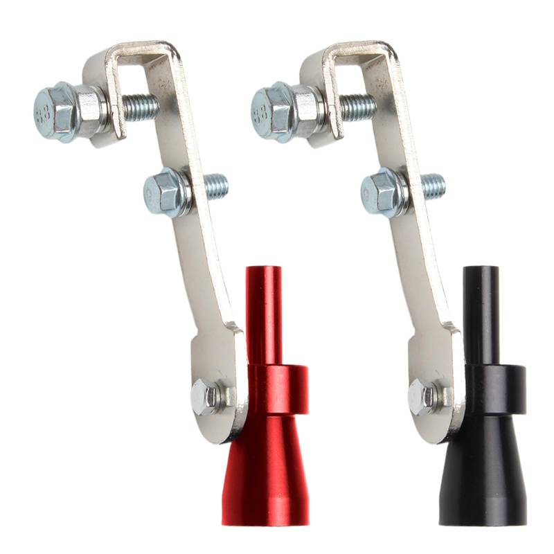Zonoori 2 Stück Auspuff Sound Booster,für Alle Fahrzeuge,S (Rot+Schwarz) von Zonoori