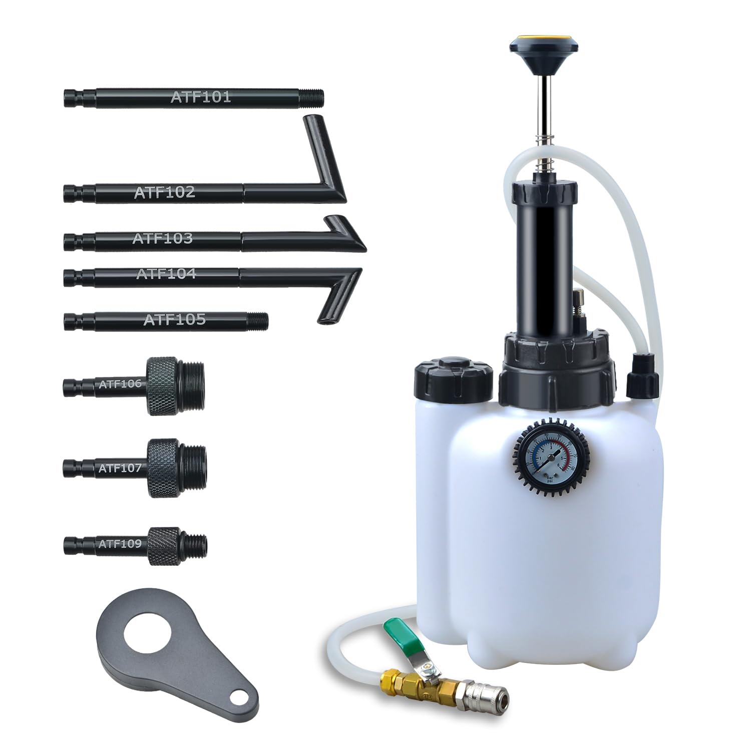 Zoomtools Werkzeuge für die 3L-Schaltgetriebeflüssigkeitspumpe, Werkzeuge für das Öleinfüllsystem, Flüssigkeitstransferpumpenwerkzeug mit Adaptern von Zoomtools