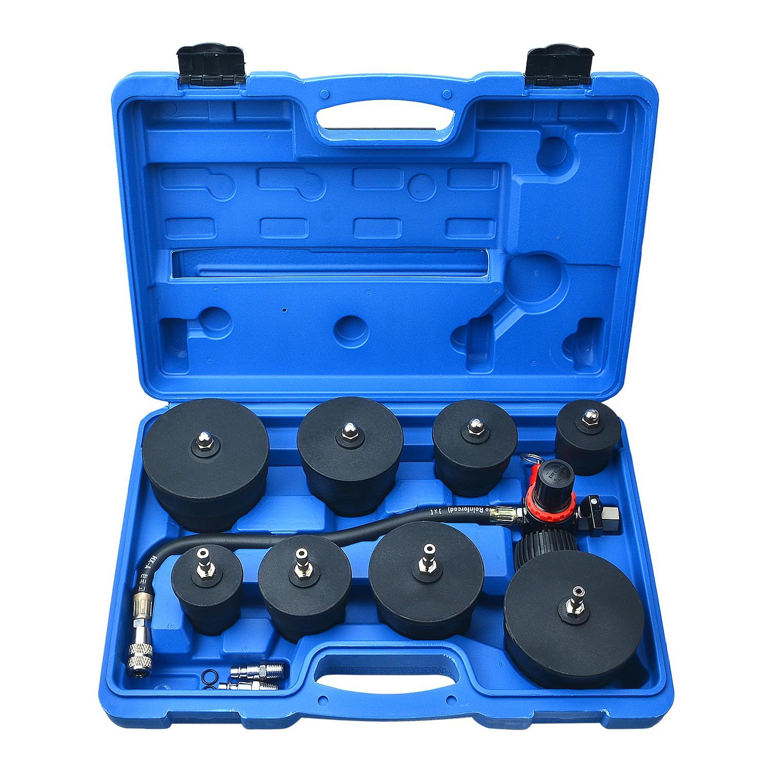 Zoomtools 9tlg Turbolader Ladeluft System Adapter Satz Ladeluftkühler Abdrücksatz Prüfwerkzeuge für Ladeluftschläuche Zoomtools 9tlg Turbolader Ladeluft System Adapter Satz Ladeluftkühler Abdrücksatz Prüfwerkzeuge für Ladeluftschläuche von Zoomtools