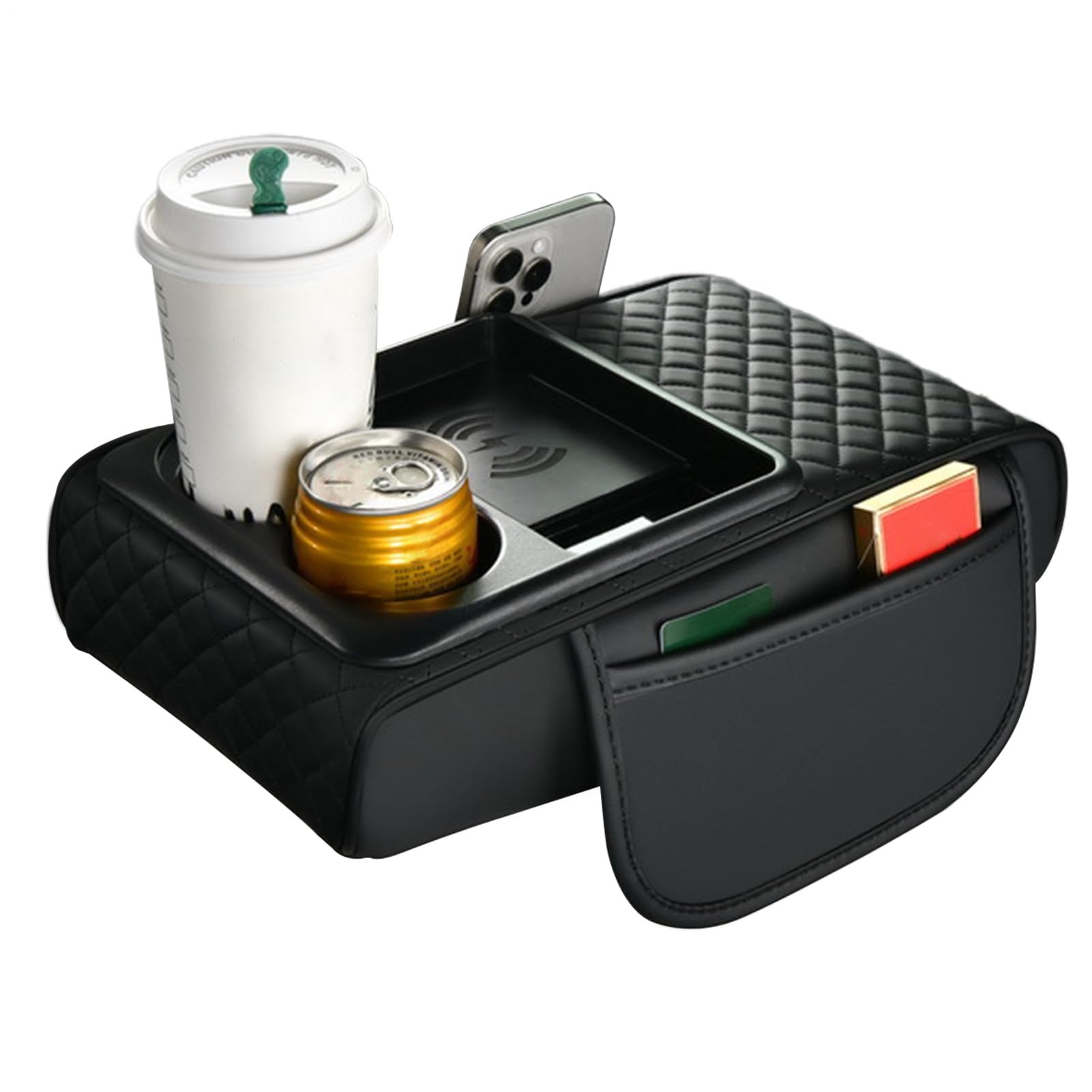Armrest Car, Arm Rest Cup Holder Car, Heightening Protective Extender, Sturdy Build, Multifunctional Wireless Charging Cover for Vehicle Automotive, Black, 36x20x7.5cm Armrest Car, Arm Rest Cup Holder Car, Heightening Protective Extender, Sturdy Build, Multifunctional Wireless Charging Cover for Vehicle Automotive, Black, 36x20x7.5cm von Zqkimzi