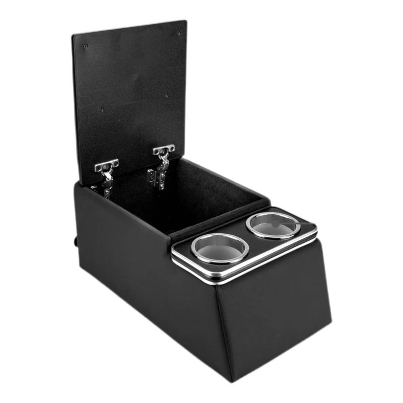 Auto Armlehne Aufbewahrungsbox Auto Rücksitz Armlehne Box Rückbank Sitzkonsolen Box Mittelkonsole Box für Mittelarmlehne Box Große Aufbewahrungsbox mit Getränkehalter von Zqkimzi