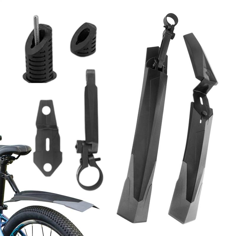 Bikes Mudguard Set, Adjustable Thicken Widen Flaps Front Rear Wheels, Full Coverage Splash Guard, Protective Rubber Accessory, Mud Blocker for Commute, 750g von Zqkimzi