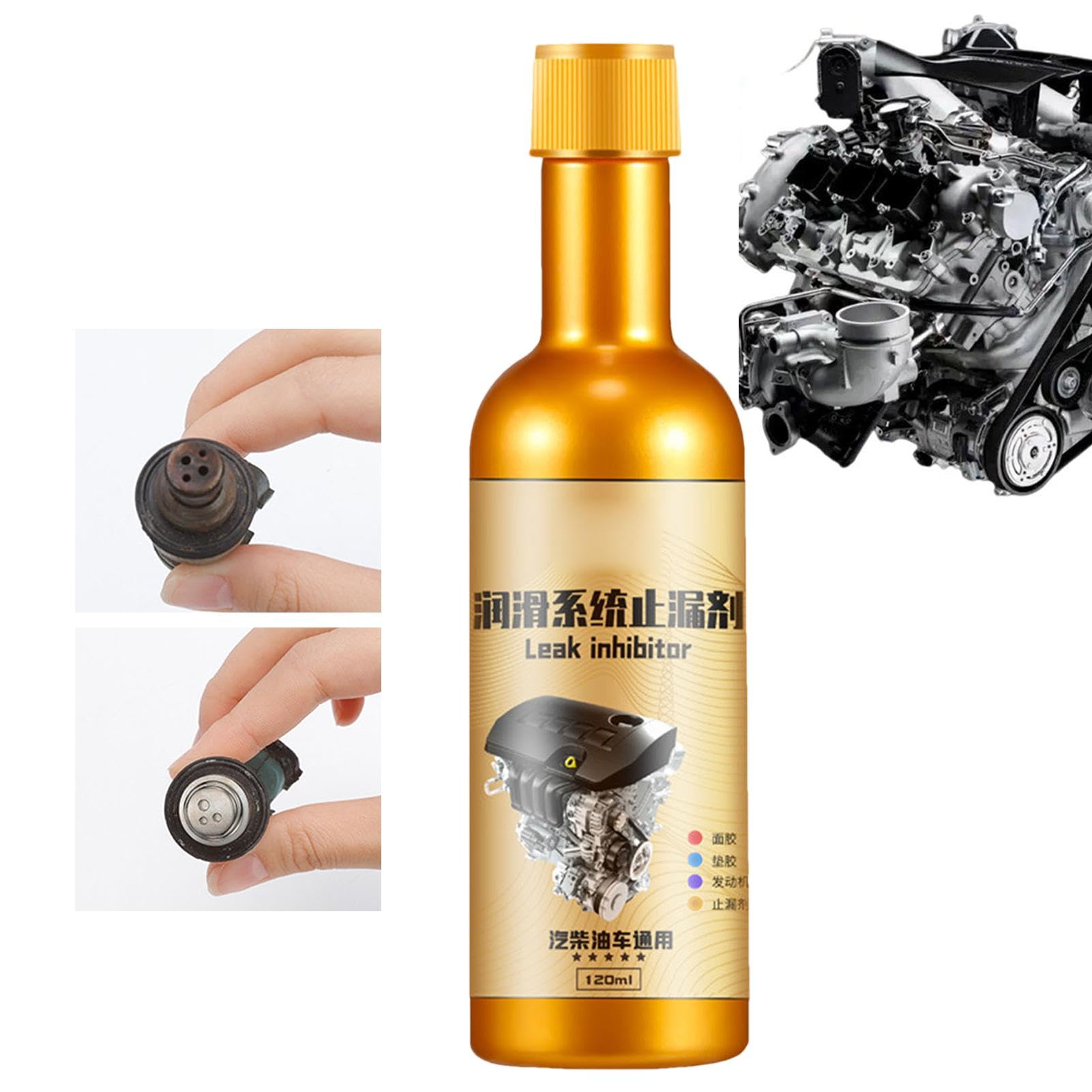 Zqkimzi Leckage im Schmiersystem, Reparatur von Motoröllecks | Schmierung Motoröl Additiv Stop Leak 120ml | Versiegelndes flüssiges Öl-Stop-Leck-Additiv für Automotor-Dichtungsaktivator, Zqkimzi Leckage im Schmiersystem, Reparatur von Motoröllecks | Schmierung Motoröl Additiv Stop Leak 120ml | Versiegelndes flüssiges Öl-Stop-Leck-Additiv für Automotor-Dichtungsaktivator, von Zqkimzi