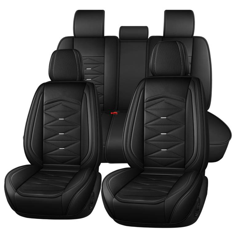 ZuDoxx Autositzbezüge Universal passend für VW Up! Golf Polo Caravelle Multivan Sharan Passat Variante T_ROC TC Nappaleder Kissenschoner von ZuDoxx