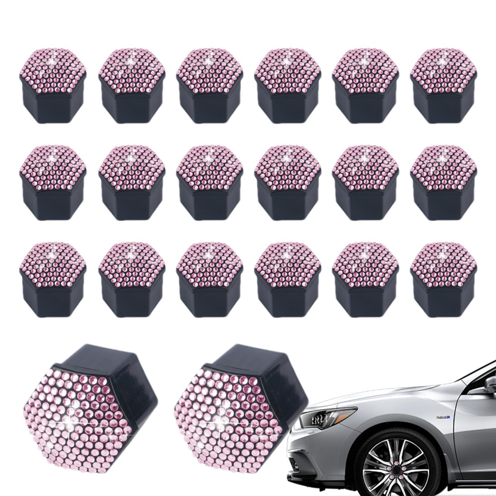 Zuasdvnk Radmutternabdeckungen - Glänzende Radschraubenabdeckung Set 20 Stück,- & Staubschutz für Felgenschrauben mit dekorativer Außenverkleidung für Auto-Felgen Zuasdvnk Radmutternabdeckungen - Glänzende Radschraubenabdeckung Set 20 Stück,- & Staubschutz für Felgenschrauben mit dekorativer Außenverkleidung für Auto-Felgen von Zuasdvnk