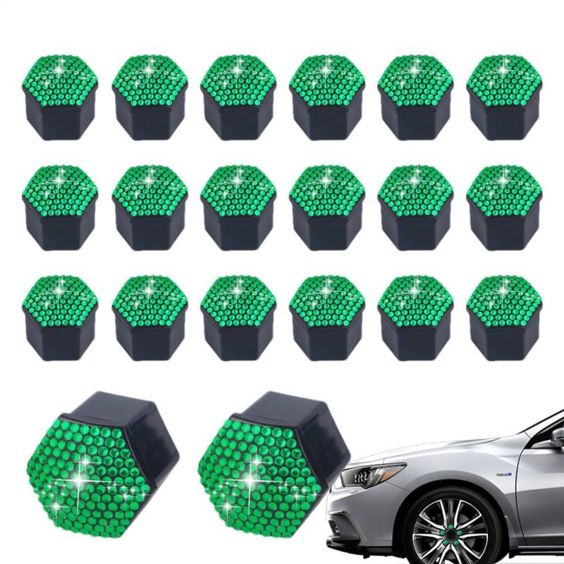 Zubehors Autoreifen-Schraubkappen, Ventilschaftkappen,Rostfreie Reifenschraubenabdeckungen Reifenkappen 20 Stück | Kratzfeste -Reifenschraubkappen, Reifenventilkappen für SUVs, LKWs, Autos, Fahrräder von Zubehors