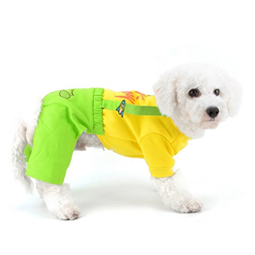 zunea Kleine Hunde Sweatshirt Overalls Hosen four-legs Mädchen Jungen Puppy Jumpsuit Pyjama Shirts Pet Cat Chihuahua Hund Kleidung Outfits von Zunea