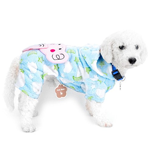 zunea Winter Overall für kleine Hunde mit Kapuze Samt Elefant Puppy Schlafanzüge Coat Pet Katze Hund Outfits Kleidung Bekleidung von Zunea