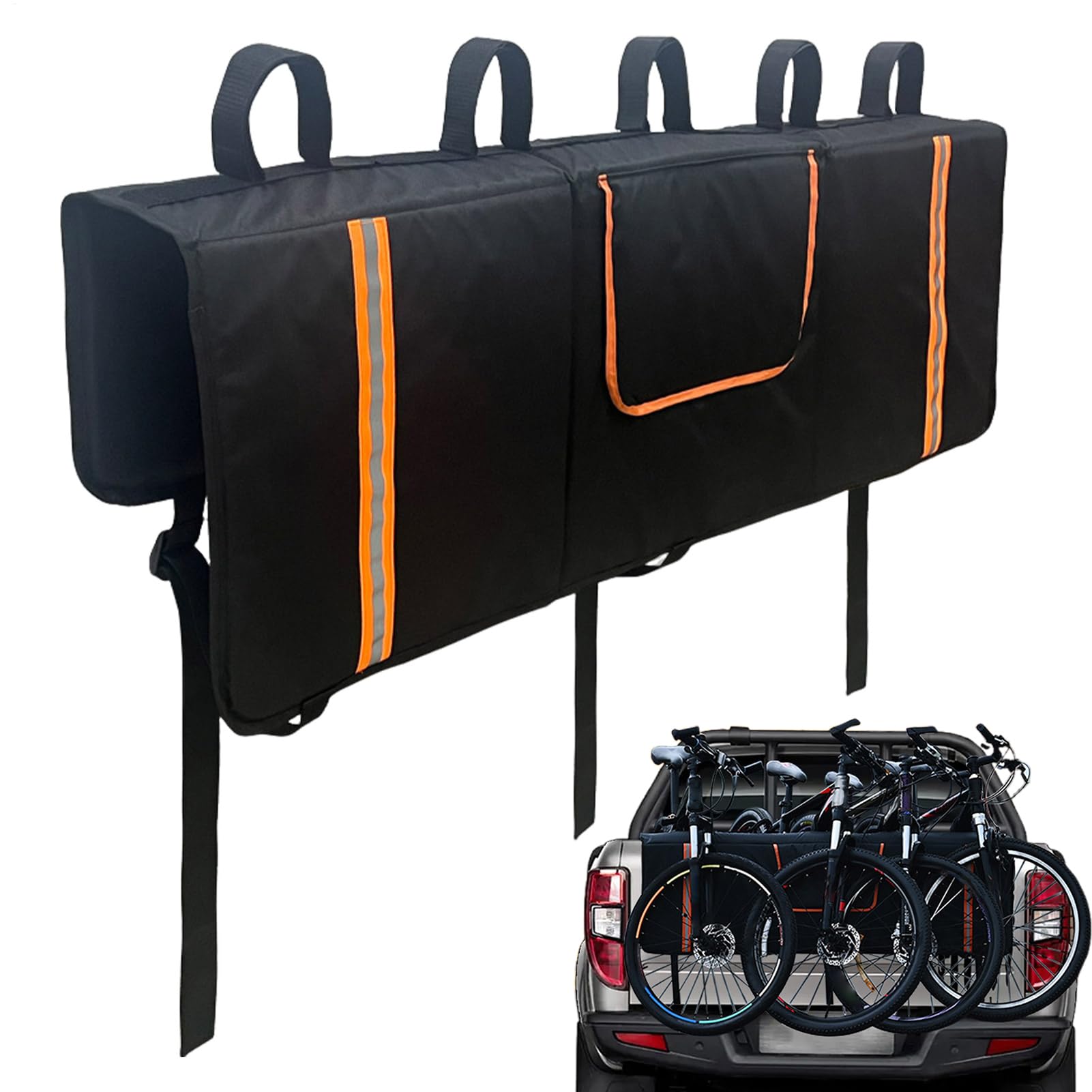 Heckklappe Pad für Mountainbikes - Heckklappen -Pad, LKW -Bettfahrradständer | Heavy-Duty Tailgatte-Abdeckung hält bis zu 6 Bikez, eine rutschfeste Oberfläche, einfache Installation, kompatibel mit de Heckklappe Pad für Mountainbikes - Heckklappen -Pad, LKW -Bettfahrradständer | Heavy-Duty Tailgatte-Abdeckung hält bis zu 6 Bikez, eine rutschfeste Oberfläche, einfache Installation, kompatibel mit de von Zunetsutock