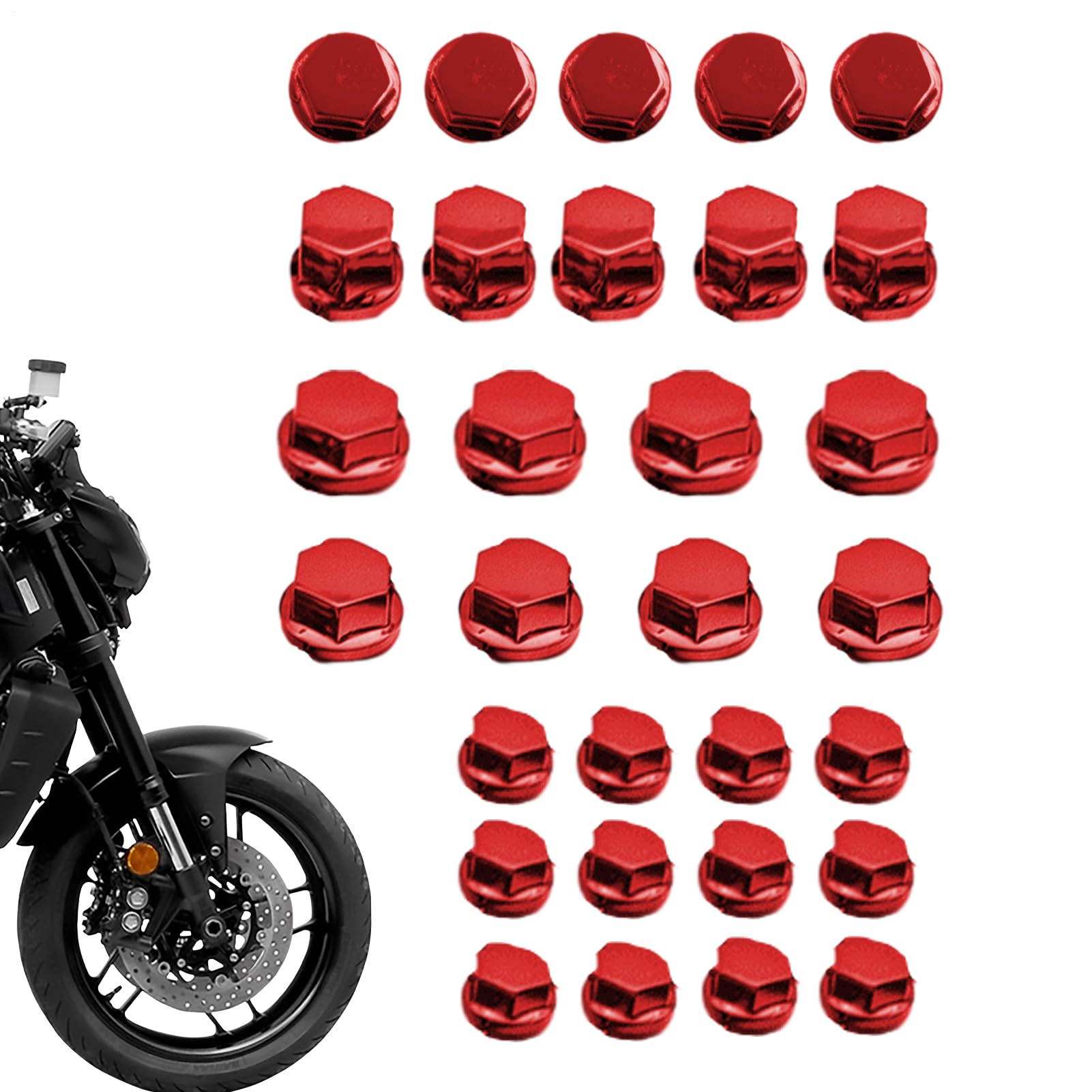 Motorradschraubenscheibe Abdeckung - Schraubenköpfe Abdeckung, metrische Motorrad -Chrom -Hexse -Kappen 30pcs Motorradmotorbräuelschraube Nussschraubenschraubendeckel voll Farbe und Glanz, Motorradschraubenscheibe Abdeckung - Schraubenköpfe Abdeckung, metrische Motorrad -Chrom -Hexse -Kappen 30pcs Motorradmotorbräuelschraube Nussschraubenschraubendeckel voll Farbe und Glanz, von Zunetsutock