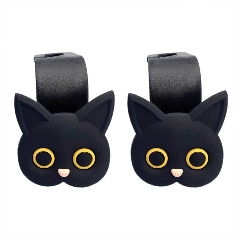 Süße Autositz -Kopfstütze -Haken - Cartoon -Autositzhaken, Bogenwagen Kopfbrecherbügel | Rosa Autositzhaken Bär Headrest -Haken, 3D -Katzen -Cartoon -Geldbörse, Kleiderbügel für Lastwagen, Busse, Auto von Zunetsutock