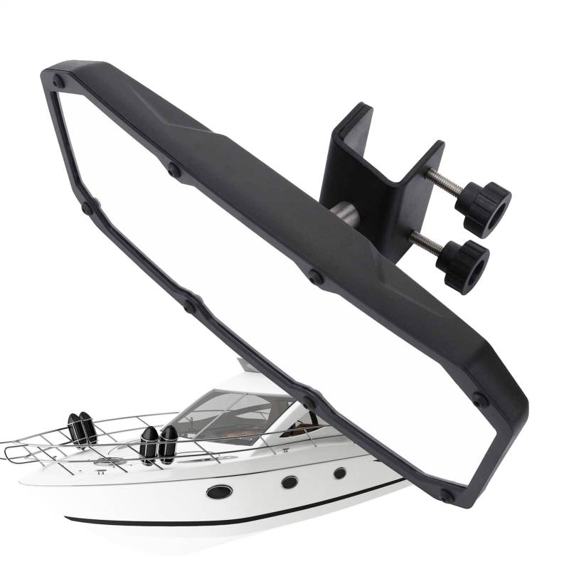universel Marine Mirror | Großer Spiegel -Wasserski -Boot, verstellbarer Innenspiegel | Nautisches Sicherheitszubehör, Kontrollspiegel, Back Vision für Bootsfahrten von Zunishaone