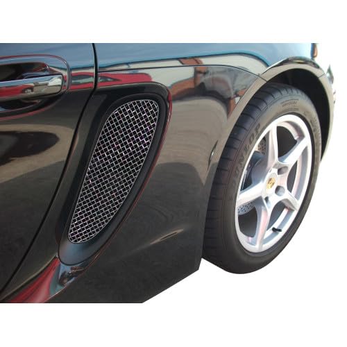 Zunsport Kompatibel mit Porsche Cayman/Boxster 981 (All) – Grillsatz Seitenöffnungen, silbern (2012 bis 2016) von Zunsport