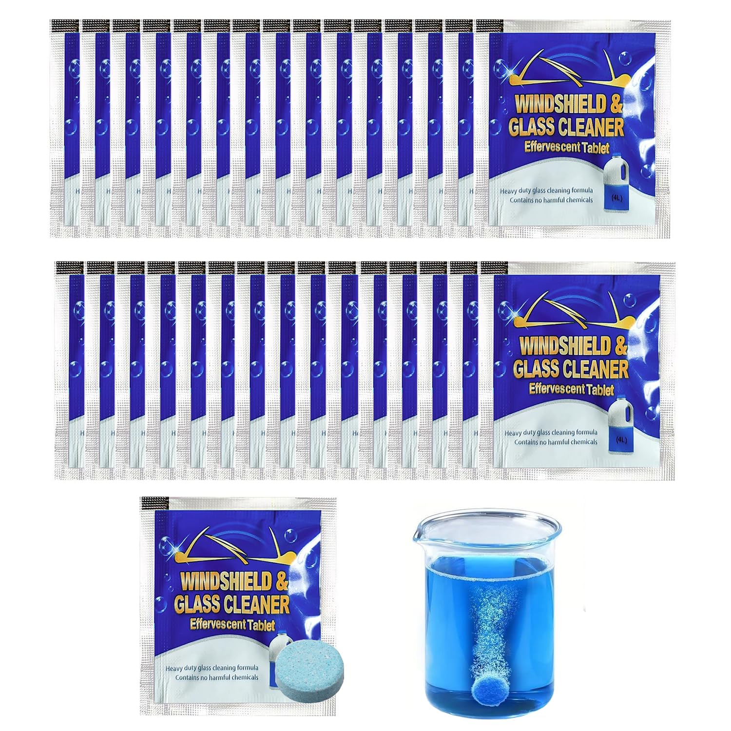 Zuofan 30 Stück Auto Glasreiniger Scheibenreiniger, Windschutzscheiben Reiniger Tabs, Feste Wischer-Reinigungstabletten für Auto-Windschutzscheiben, Multifunktionale Auto-Brausetabletten für Fenster Zuofan 30 Stück Auto Glasreiniger Scheibenreiniger, Windschutzscheiben Reiniger Tabs, Feste Wischer-Reinigungstabletten für Auto-Windschutzscheiben, Multifunktionale Auto-Brausetabletten für Fenster von Zuofan