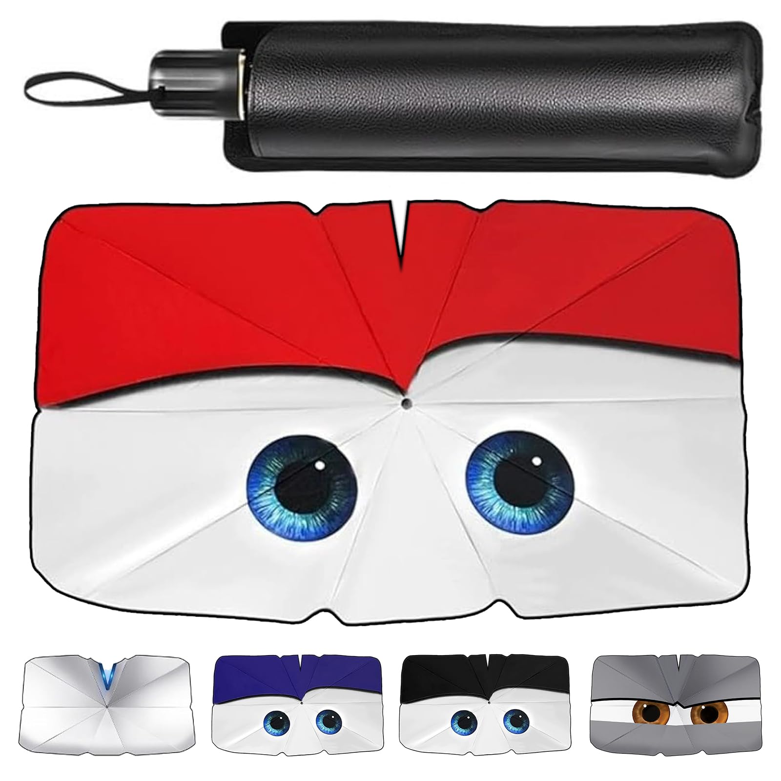 Sonnenschutz Auto Frontscheibe, Sonnenblende Auto mit Augendesign, Auto Sonnenschutz 125 x 65 cm, Windschutzscheibe Sonnenschutz kommt mit Aufbewahrungstasche, für Hatchback,Coupé,einige Limousinen Sonnenschutz Auto Frontscheibe, Sonnenblende Auto mit Augendesign, Auto Sonnenschutz 125 x 65 cm, Windschutzscheibe Sonnenschutz kommt mit Aufbewahrungstasche, für Hatchback,Coupé,einige Limousinen von Zuquik