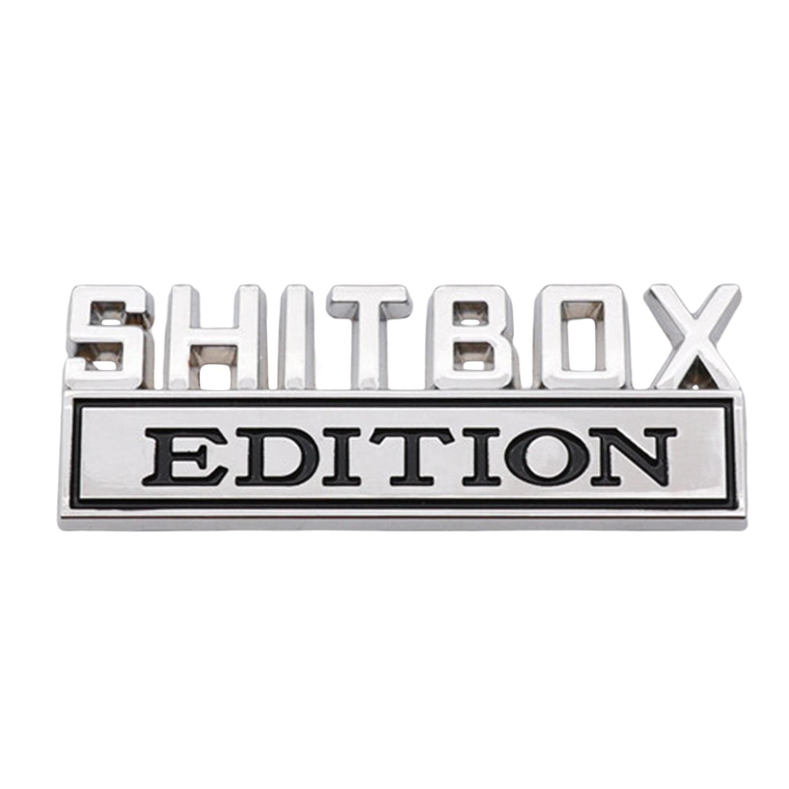Shitbox-Edition-Abzeichen - -Shitbox-Autoaufkleber| ABS Shitbox Emblem Big Size Autoaufkleber | Selbstklebende Dekorative Auto-Heckaufkleber, Auto-Heck-Seitenaufkleber, Zubehör Für Auto, Fahrzeug Shitbox-Edition-Abzeichen - -Shitbox-Autoaufkleber| ABS Shitbox Emblem Big Size Autoaufkleber | Selbstklebende Dekorative Auto-Heckaufkleber, Auto-Heck-Seitenaufkleber, Zubehör Für Auto, Fahrzeug von Zvn Zojne