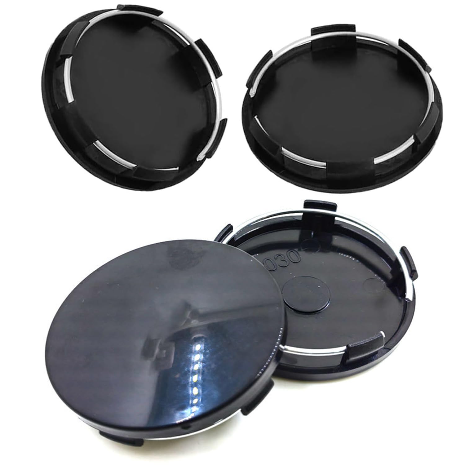 4 Stück Radnabenkappen,Nabendeckel 60mm Universal Nabendeckel Radnabenabdeckung, Felgendeckel,Felgenkappen,Universal Radnabenkappen aus Hochwertiges ABS(OD 60mm ID 56mm) von Zwenjuan