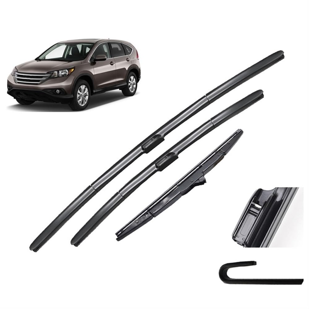 Auto Scheibenwischer für Honda CR-V CRV MK4 2012–2016,Vorne + Hinten Wischer Klingen,Wischblatt Wischerblätter,hervorragende Sicht auf der Straße Auto Scheibenwischer für Honda CR-V CRV MK4 2012–2016,Vorne + Hinten Wischer Klingen,Wischblatt Wischerblätter,hervorragende Sicht auf der Straße von Zylltsy