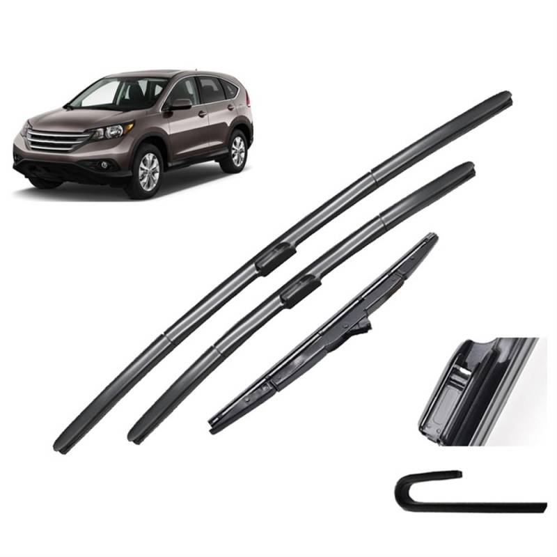 Auto Scheibenwischer für Honda CR-V CRV MK4 2012–2016,Vorne + Hinten Wischer Klingen,Wischblatt Wischerblätter,hervorragende Sicht auf der Straße von Zylltsy