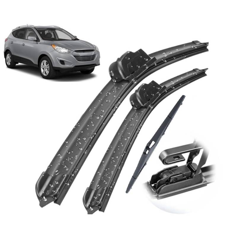 Auto Scheibenwischer für Hyundai Tucson MK2 ix35 2010–2015,Vorne + Hinten Wischer Klingen,Wischblatt Wischerblätter,hervorragende Sicht auf der Straße von Zylltsy