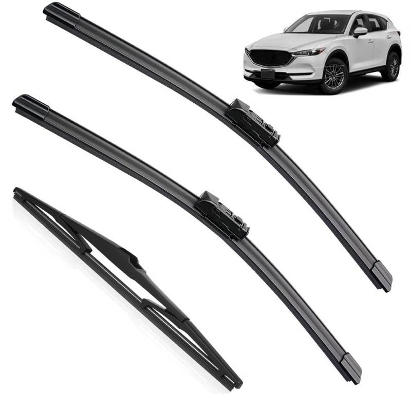 Auto Scheibenwischer für Mazda CX-5 CX-9 CX5 CX9 MK2 2020 2019 2018 2017 24 "18" 14 ",Vorne + Hinten Wischer Klingen,Wischblatt Wischerblätter,hervorragende Sicht auf der Straße von Zylltsy