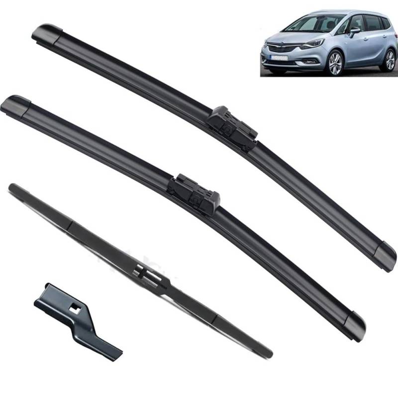 Auto Scheibenwischer für Opel Zafira Tourer C 2012–2020,Vorne + Hinten Wischer Klingen,Wischblatt Wischerblätter,hervorragende Sicht auf der Straße von Zylltsy