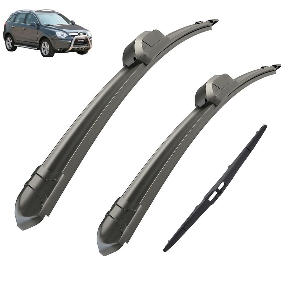 Auto Scheibenwischer für Vauxhall Opel Antara 2006–2019,Vorne + Hinten Wischer Klingen,Wischblatt Wischerblätter,hervorragende Sicht auf der Straße Auto Scheibenwischer für Vauxhall Opel Antara 2006–2019,Vorne + Hinten Wischer Klingen,Wischblatt Wischerblätter,hervorragende Sicht auf der Straße von Zylltsy