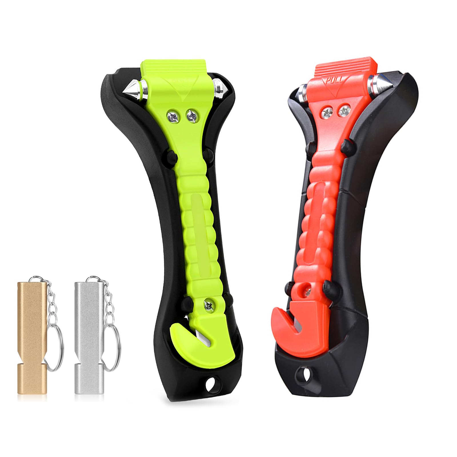 Zynewa 2 Stück Notfallhammer Fürs Auto, 2 In 1 Nothammer Auto Mit 2 Stück Trillerpfeife, Auto Sicherheitshammer Nothammer Mit Gurtschneider, Auto Hammer Fluchtwerkzeug Zynewa 2 Stück Notfallhammer Fürs Auto, 2 In 1 Nothammer Auto Mit 2 Stück Trillerpfeife, Auto Sicherheitshammer Nothammer Mit Gurtschneider, Auto Hammer Fluchtwerkzeug von Zynewa