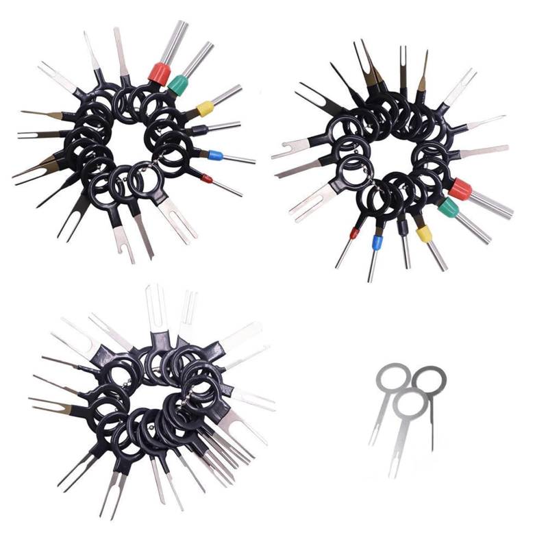 Zynewa 59 Stück Auto Entriegelungswerkzeug, Terminal Ejector Kit, Auspinwerkzeug, Steckverbindung Demontage, Terminal Ejector Kit für Auto für Haushaltsgeräte Steckverbinder von Zynewa