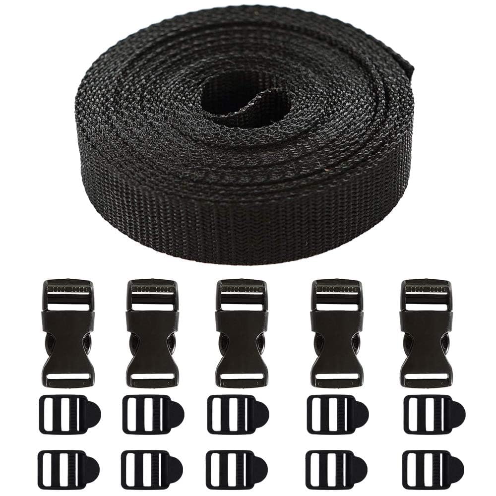 Zythrem Gurtband mit Schnallen Koffergurt Nylon Gurtband 25mm * 10m Steckschnalle Sicherheitsgurt Verlängerung Klippverschluss Rok Straps Klickverschluss für Rucksack Gepäckgurten Tasche Hundehalsband Zythrem Gurtband mit Schnallen Koffergurt Nylon Gurtband 25mm * 10m Steckschnalle Sicherheitsgurt Verlängerung Klippverschluss Rok Straps Klickverschluss für Rucksack Gepäckgurten Tasche Hundehalsband von Zythrem