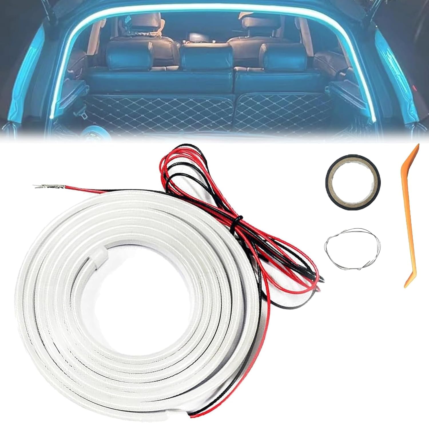 Dynamic Flowing Car Trunk Light Strip, 2025 Upgrade Flexible Universal Trunk Led Light Strip for Car Trunk Cargo Area or Interior Illumination Decoration Dynamic Atmosphere (Blue,2 Meters) von Zyzzephyr