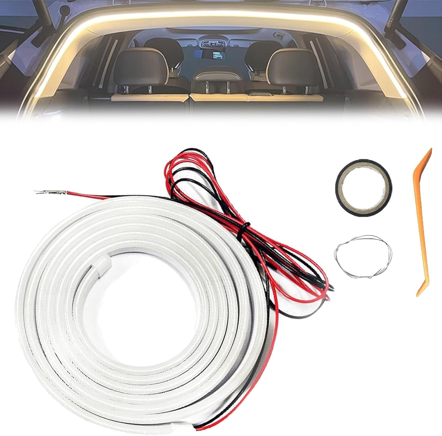 Dynamic Flowing Car Trunk Light Strip, 2025 Upgrade Flexible Universal Trunk Led Light Strip for Car Trunk Cargo Area or Interior Illumination Decoration Dynamic Atmosphere (Warm,2 Meters) von Zyzzephyr