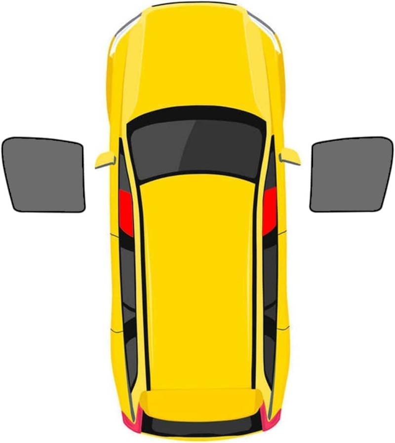 Auto Seitenscheibe Sonnenschutz für Jeep Grand Cherokee 3rd Generation 2005-2010, UV-Schutz Lüftungsgitter Vordere Und Hintere Privacy Protection,A-2pcs(Front Doors) von Zzbyz