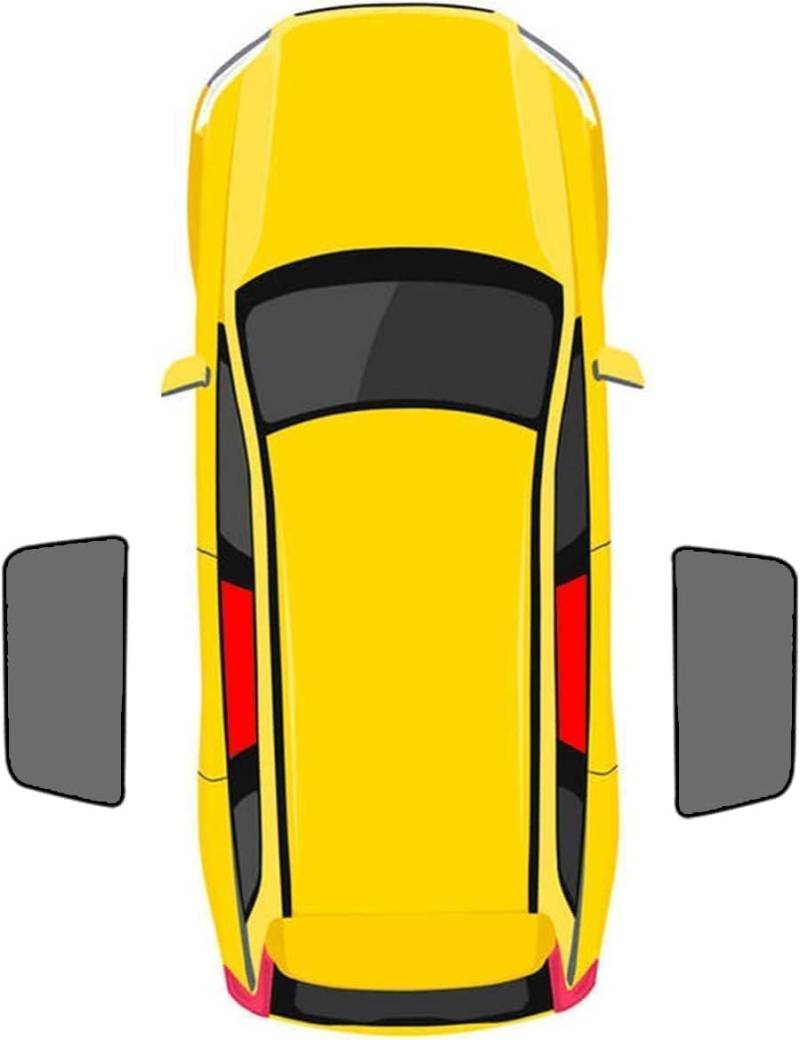 Auto Seitenscheibe Sonnenschutz für Jeep Grand Cherokee 3rd Generation 2005-2010, UV-Schutz Lüftungsgitter Vordere Und Hintere Privacy Protection,B- 2pcs(Rear Doors) von Zzbyz